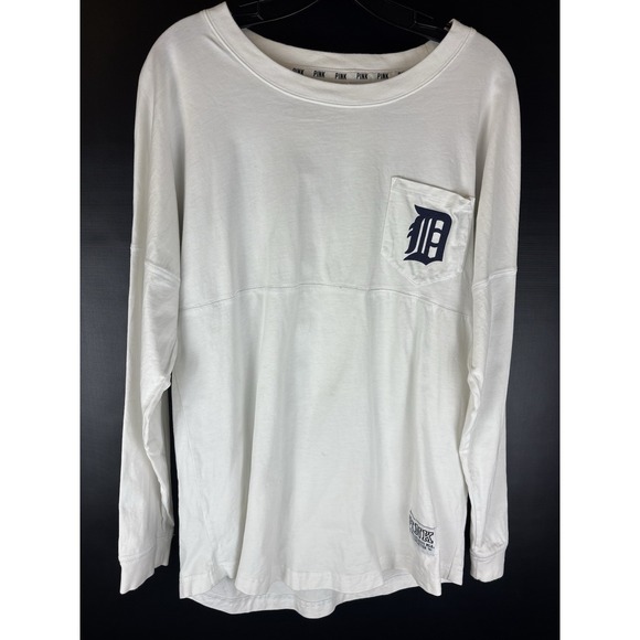 Victoria's Secret Tops - PINK Victoria's Secret White Long Sleeve Size M